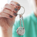 1955 70th Birthday Sixpence Locket Keyring