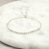 Sterling Silver 18th Birthday 18 Beads Slider Bracelet