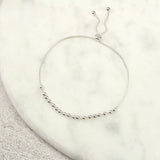 Sterling Silver 18th Birthday 18 Beads Slider Bracelet