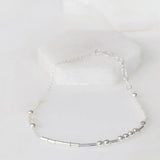 Wonder Woman Sterling Silver Morse Code Chain Bracelet