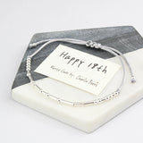 Sterling Silver 18th Birthday Morse Code Bracelet