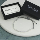 Sterling Silver 18th Birthday Morse Code Bracelet