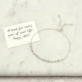 Sterling Silver 16th Birthday 16 Beads slider Bracelet