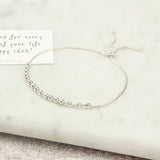 Sterling Silver 16th Birthday 16 Beads slider Bracelet