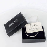 Sterling Silver 'Auntie' Morse Code Chain Bracelet