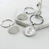 Personalised 1956 70th Birthday Shilling Keyring