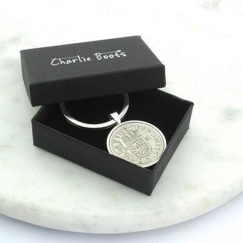 Personalised 1956 70th Birthday Shilling Keyring