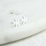 Sterling Silver 50th Birthday Flower Ear Studs