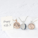 Personalised 90th Birthday Farthing Necklace