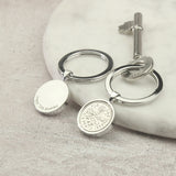 Personalised 70th Birthday Sixpence Coin Keyring