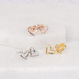 Silver 925 Friendship Knot Heart Earrings