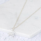 Silver Love Dachshund Dog Necklace