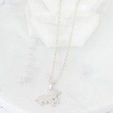 Silver Love Dachshund Dog Necklace