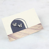 Silver Mouse Ear Studs