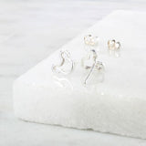 Silver Mouse Ear Studs