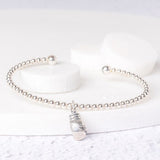 Silver Strong Woman Boxing Glove Bracelet