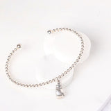 Silver Strong Woman Boxing Glove Bracelet