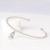 Silver Strong Woman Boxing Glove Bracelet