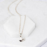 Silver 1st Anniversary Paper Boat Necklace