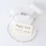 Sterling Silver 21st Birthday Morse Code Bracelet