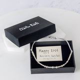 Sterling Silver 21st Birthday Morse Code Bracelet