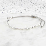 Fuck Cancer Sterling Silver Morse Code Bracelet