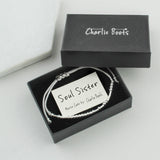Sterling Silver 'Soul Sister' Morse Code Bracelet
