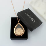 70th/ 80th Birthday Rose Gold Farthing Locket Necklace