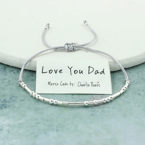 Morse Code 'Love You Dad' Bracelet