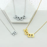 Silver or Gold Birth Date Necklace