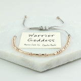 Warrior Goddess Morse Code Bracelet