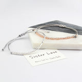 Morse Code 'Sister Love' Bracelet