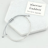Warrior Goddess Morse Code Bracelet