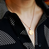Personalised Rose Gold Halfpenny Necklace 1971 To 1983