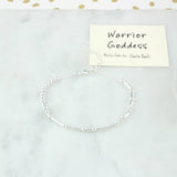 Warrior Goddess Sterling Silver Morse Code Bracelet