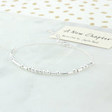 A New Chapter Sterling Silver Morse Code Chain Bracelet