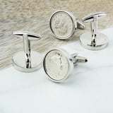 Personalised 21st Or 18th Birthday Five Pence Cufflinks