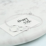 30th Birthday Infinity Circles Bracelet