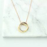 30th Birthday Tricolour Rings Necklace