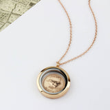 70th/ 80th Birthday Rose Gold Farthing Locket Necklace