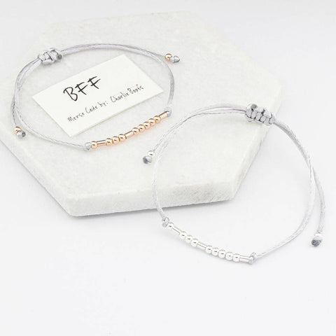 BFF Best Friends Morse Code Bracelet