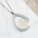 Dates 1928 To 1967 Teardrop Sixpence Locket Necklace