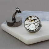 Personalised Encased Watch Mechanism Cufflinks