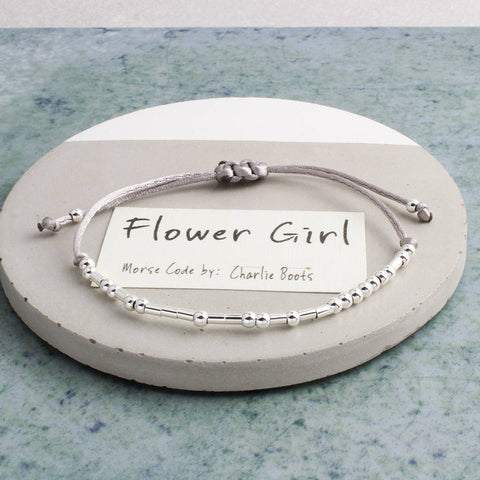 'Flower Girl' Morse Code Bracelet