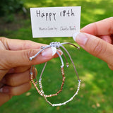 'Happy 18th' Birthday Morse Code Bracelet
