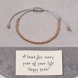 Happy Birthday Bead For Every Year Custom Bracelet