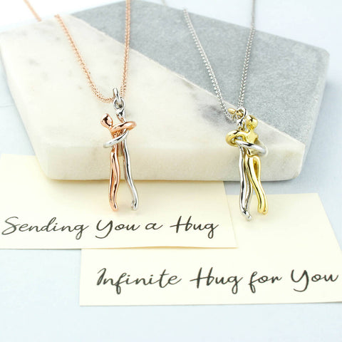 Infinity Hug Pendant Necklace