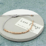 Love And Hugs Morse Code Bracelet