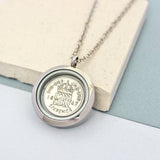 Dates 1928 To 1967 Sixpence Glass Locket Necklace
