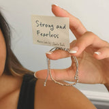 Morse Code 'Strong And Fearless' Bracelet